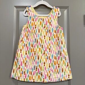 Sew Much Cooler Handmade Colorful Feather Print Kids Casual Dress Size 3T